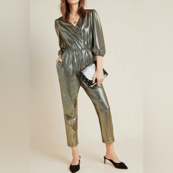dolan Pants - Anthropologie DOLAN Glimmer jumpsuit with pockets NWOT
